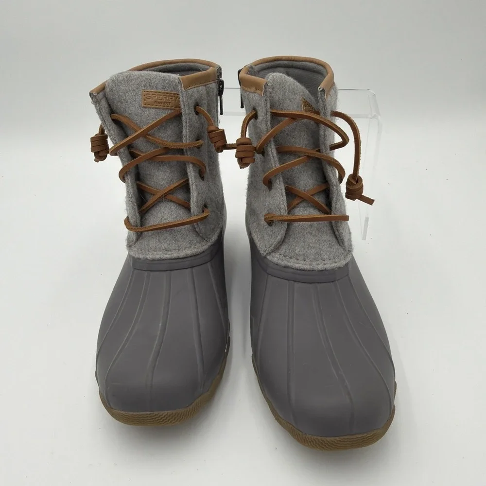 Sperry‎ Top Sider Gray Wool Duck Boots Waterproof Thinsulate Warm Womens 6M